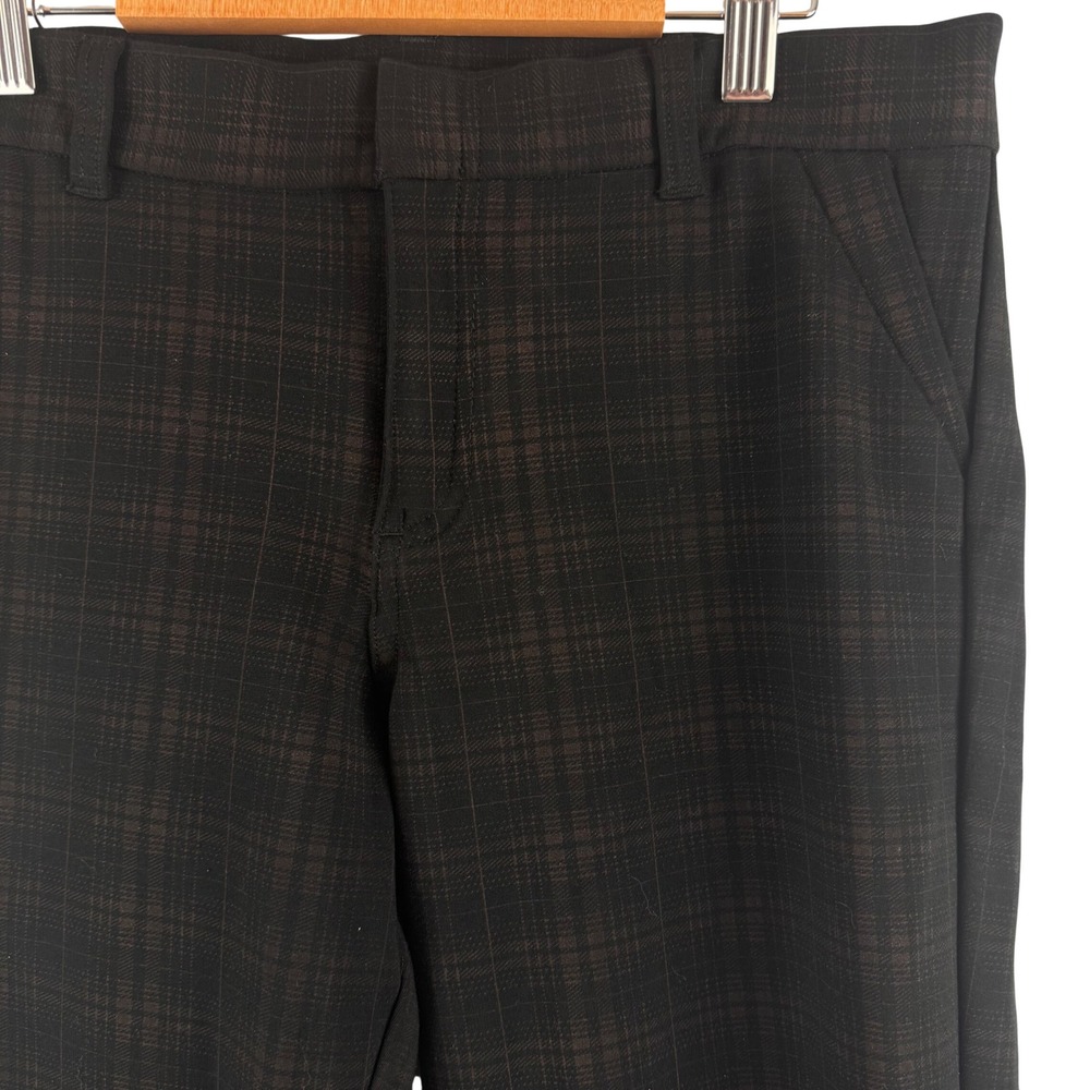 Kut from the Kloth Pants Womens‎ 10 Black Plaid Skinny Mid Rise SP048ME1